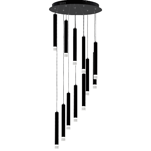 Lampa z wiszącymi elementami